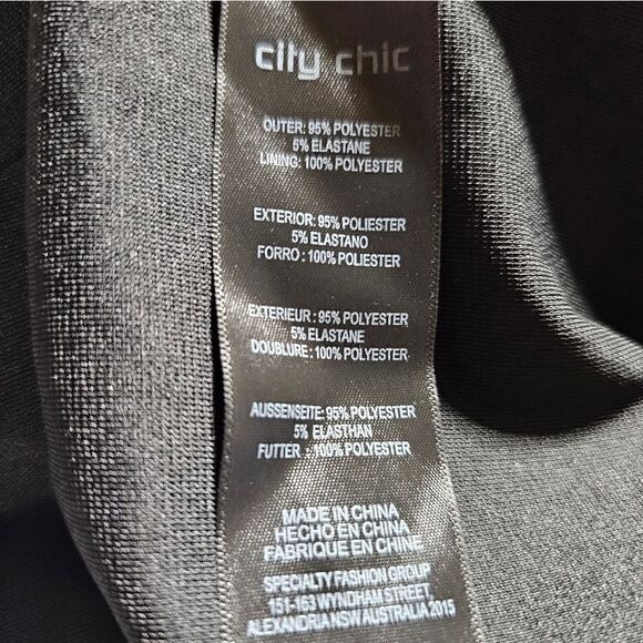 CITY CHIC Black Pink Floral Empire Sleeve Pullover Dress - Size 18 - Picture 7 of 7